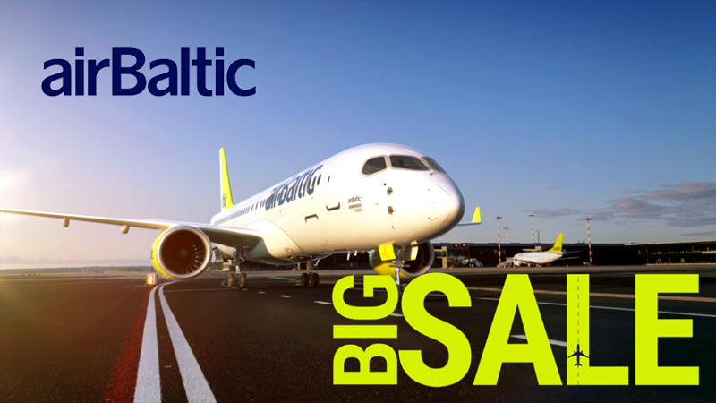 Распродажа авиабилетов из Казахстана авиакомпании airBaltic